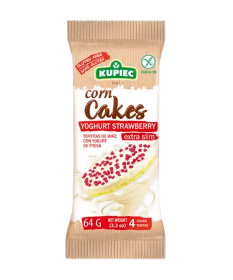 KUPIEC KUPIEC - Corn Cakes Yoghurt Strawberry Extra Slim 64 G