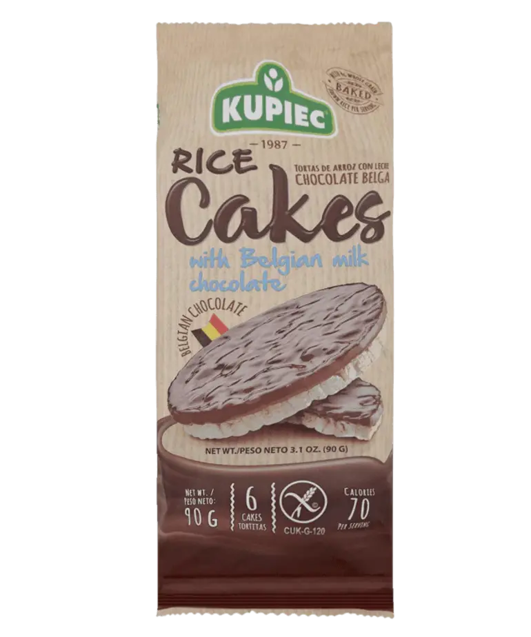 KUPIEC KUPIEC - Wafle Ryżowe W Mlecznej Czekoladzie 90 G
