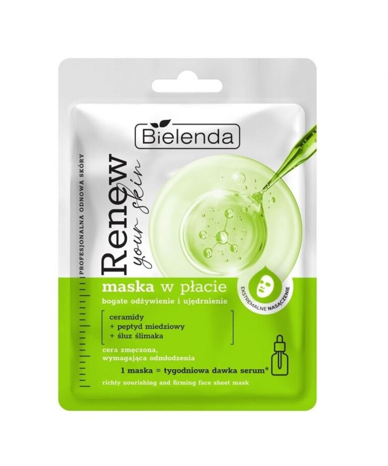 BIELENDA BIELENDA Renew Your Skin Odżywcza Odżywcza Maska W Płacie