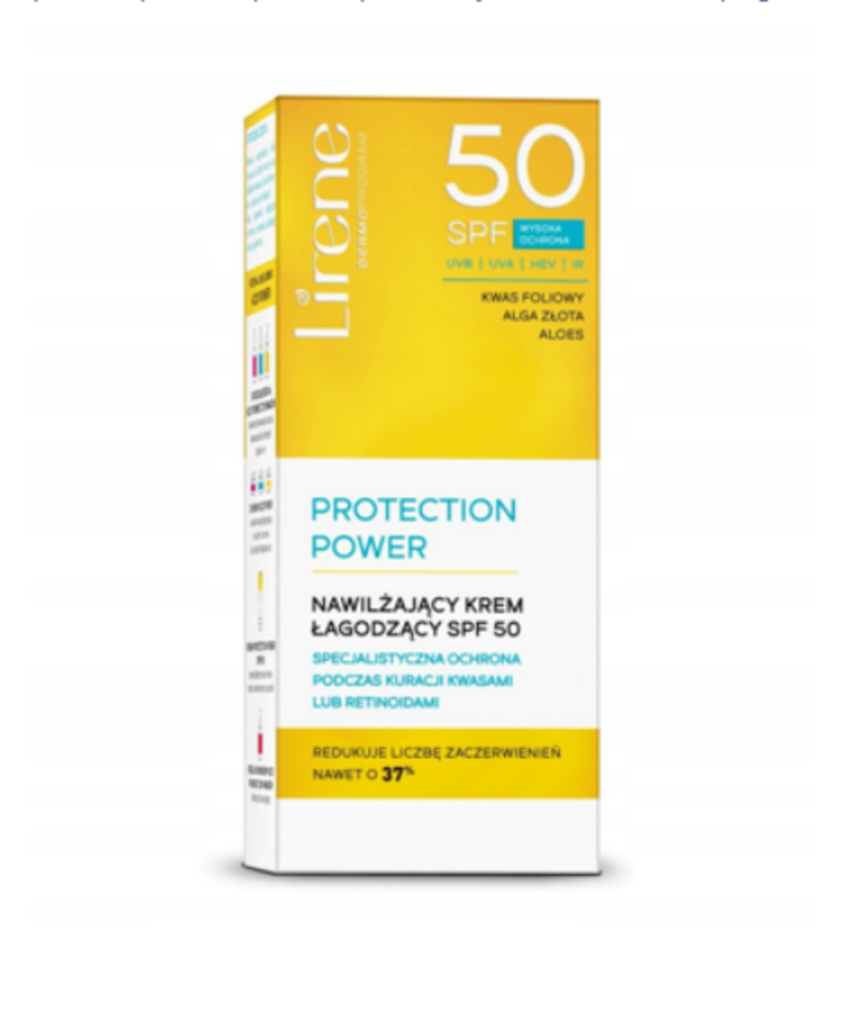 LIRENE LIRENE Protection Power SPF50  Nawilżający Krem Łagodzący 50ml