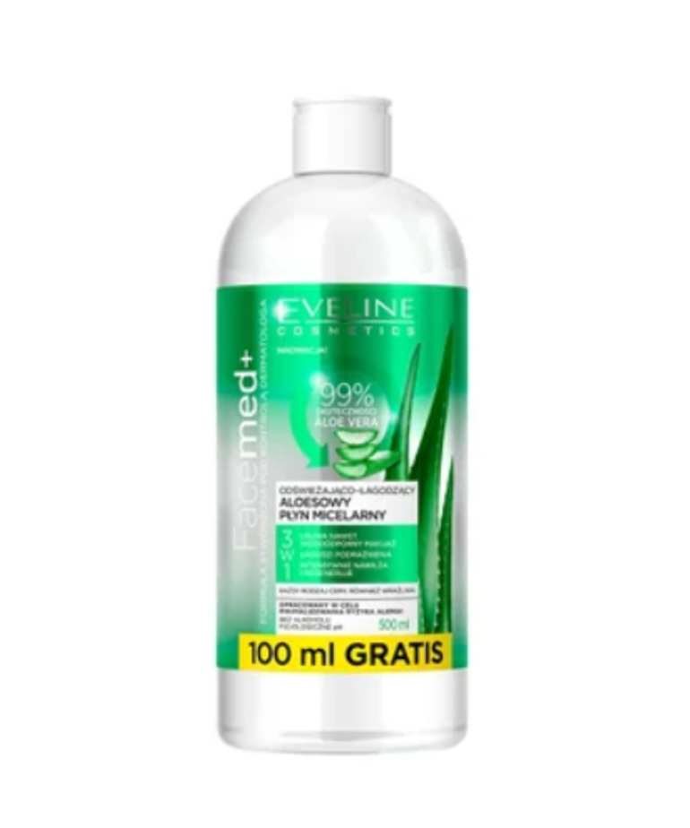 EVELINE EVELINE Facemed+Aloesowy Płyn Micelarny Odświeżająco- Łagodzący 400ml
