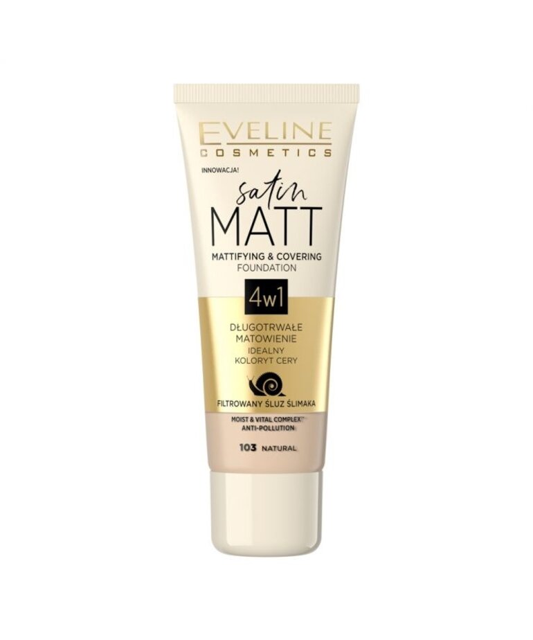 EVELINE EVELINE Satin Matt Foundation Mattifying Foundation 103 Natural 30ml