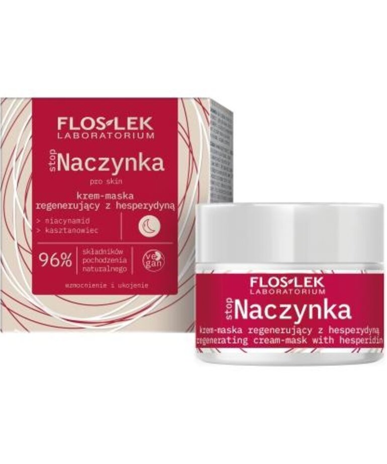 FLOSLEK Naczynka Krem Maska Regenerujący Z Hesperydyną Na Noc 50ml