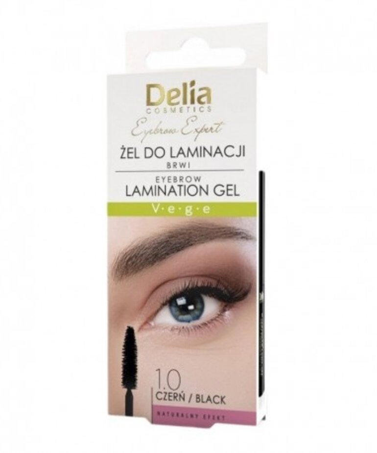 DELIA DELIA  Żel Do Laminacji Brwi 1.0 Czarny 4ml