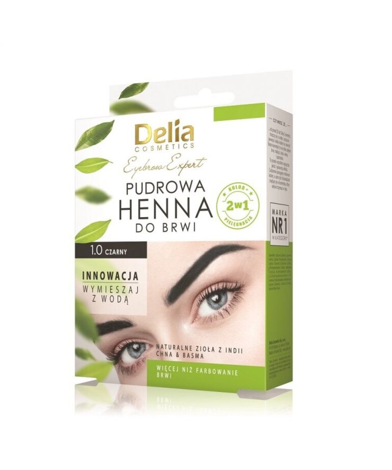 DELIA DELIA Powder Henna For Eyebrows 1.0 Black 4g