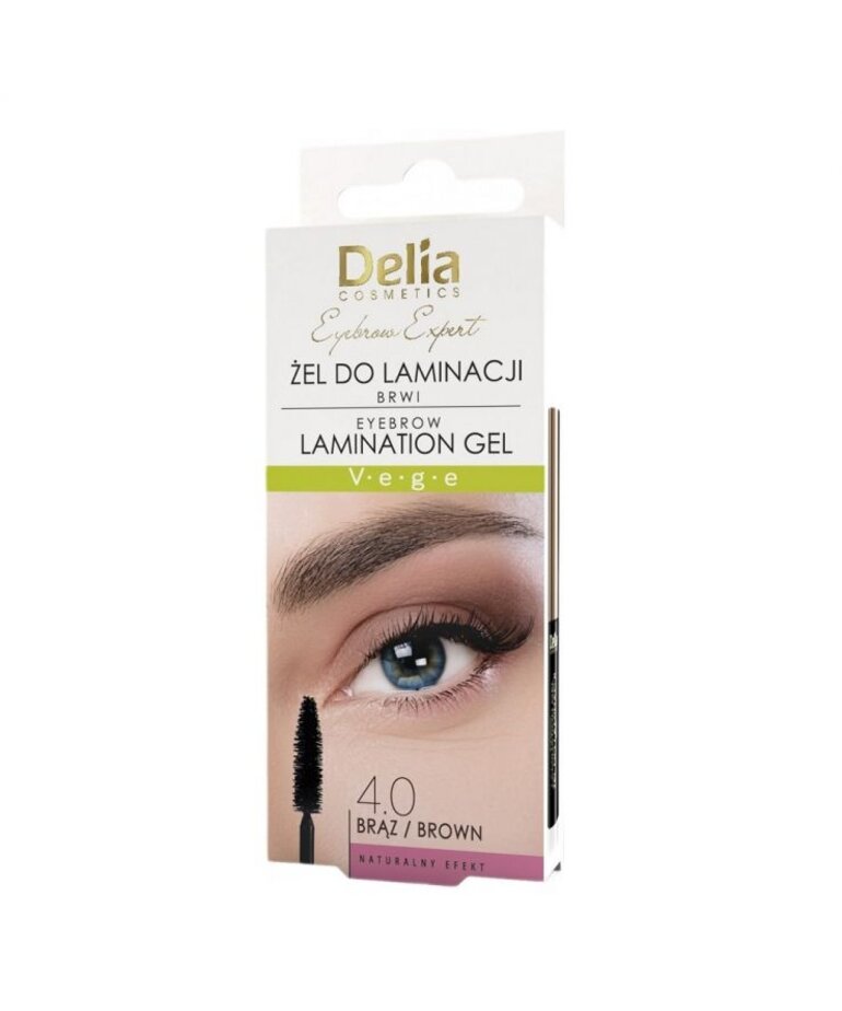 DELIA DELIA Żel Do Laminacji Brwi Brąz 4ml