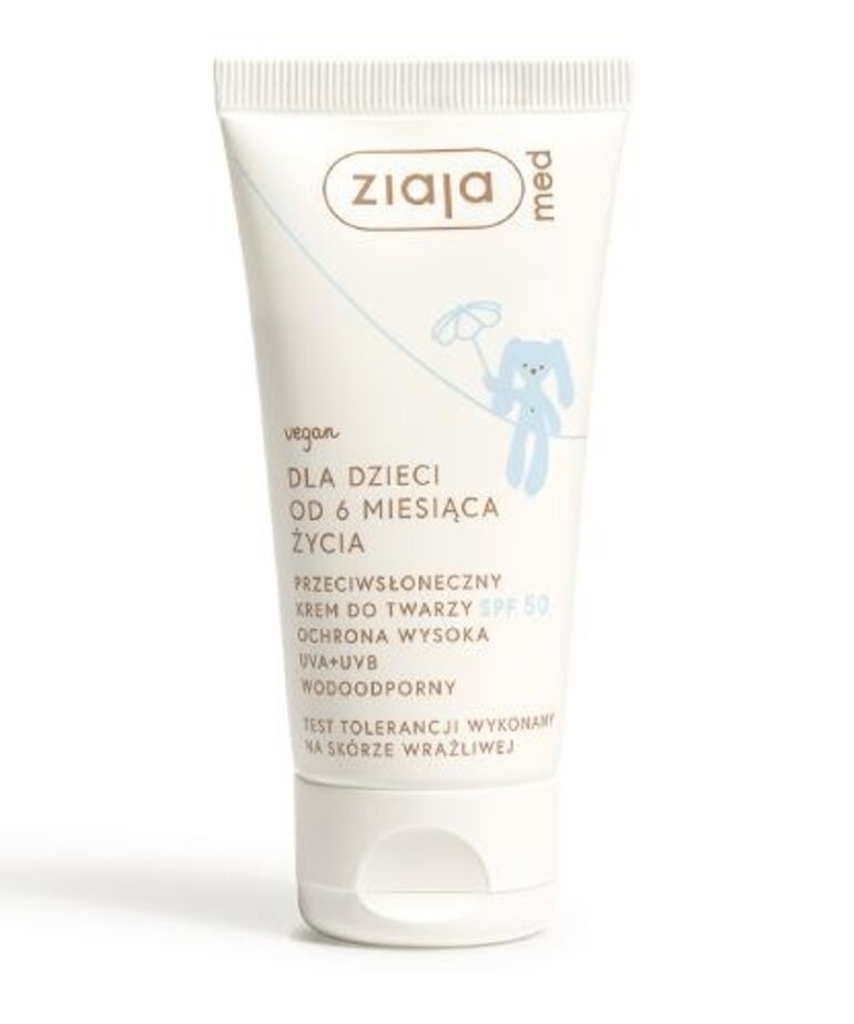 ZIAJA ZIAJA- MED Dla Dzieci SPF50 Przeciwsłoneczny Krem Do Twarzy 50ml