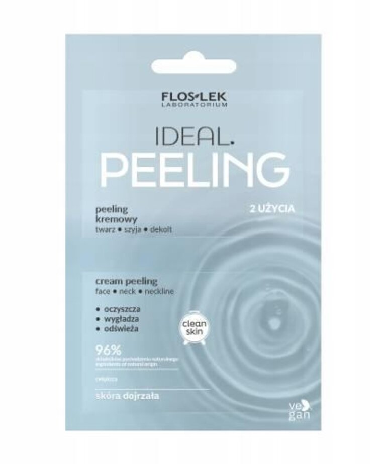 FLOSLEK FLOSLEK Ideal Peeling Kremowy Twarz Szyja Dekolt 2x4 ml