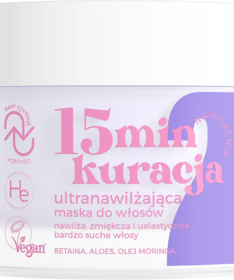 ONLYBIO ONLYBIO Nawilżenie 15minutowa Kuracja Ultranawilżająca Maska do Włosów 280ml