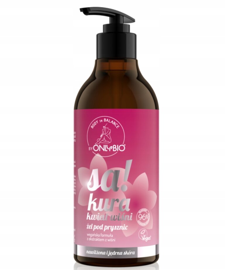 ONLYBIO ONLYBIO Żel pod Prysznic Sakura Kwiat Wiśni 400 ml