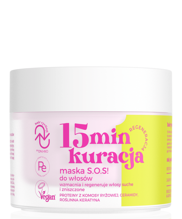 ONLYBIO Hair Cycling by ONLYBIO Regeneracja 15 Minutowa Kuracja Maska S.O.S! Do Włosów 280ml