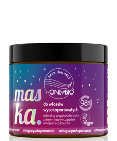 ONLYBIO Hair in Balance by ONLYBIO Maska Do Włosów Wysokoporowatych 400 ml
