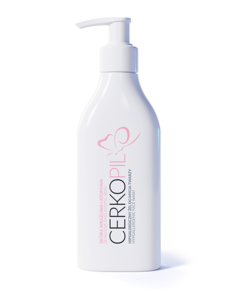 CERKODERM CERKOPIL ŻEL DO TWARZY, Hipoalergiczny Zel Do Mycia Twarzy,200ml