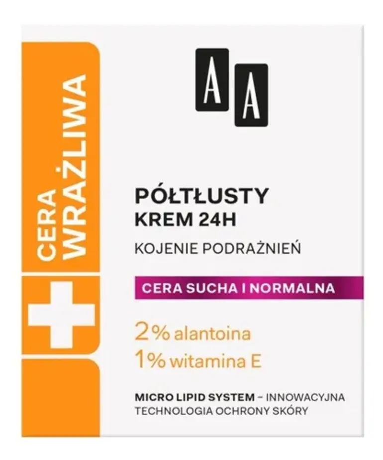 AA AA - Cera Wrazliwa Krem Poltlusty Cera Sucha i Normalna Dzien/Noc 50ml
