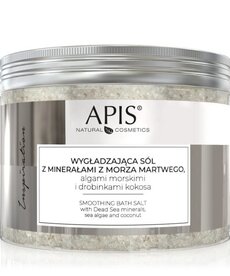 APIS APIS - Inspiration Wygladzajaca Sol do Kapieli z Mineralami z Morza Martwego Algami Morskimi i Drobinkami Kokosa 650 g
