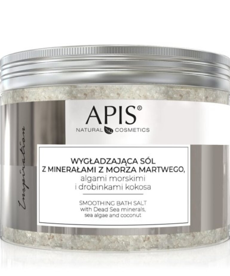 APIS APIS - Inspiration Wygladzajaca Sol do Kapieli z Mineralami z Morza Martwego Algami Morskimi i Drobinkami Kokosa 650 g