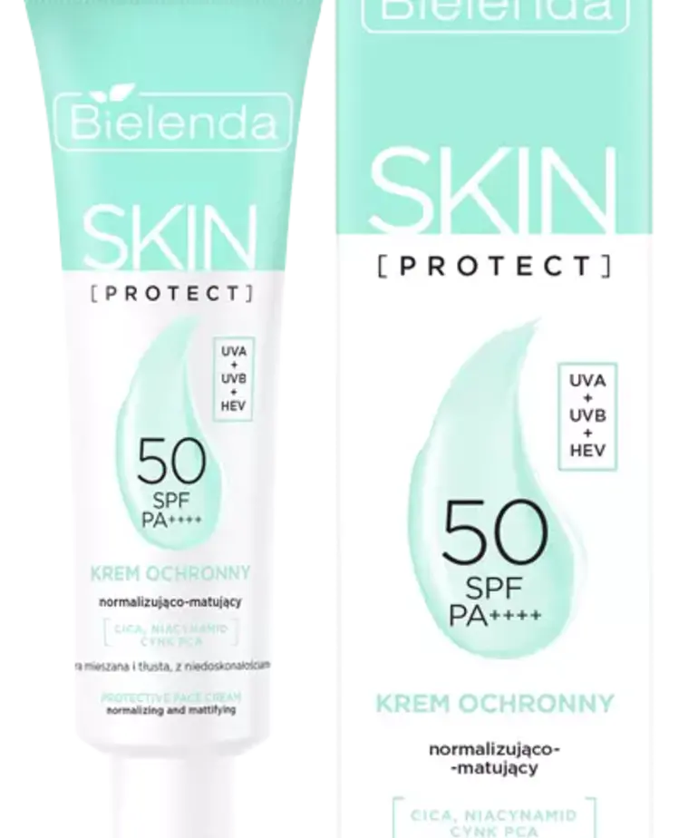 BIELENDA BIELENDA- SKIN PROTECT KREM OCHRONNY SPF50 NORMALIZUJAC0-MATUJACY , 50ML