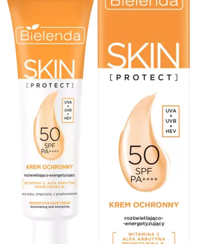 BIELENDA BIELENDA- SKIN PROTECT KREM OCHRONNY SPF50 ROZŚWIETLAJACO/ENERGETYZUJACY , 50ml