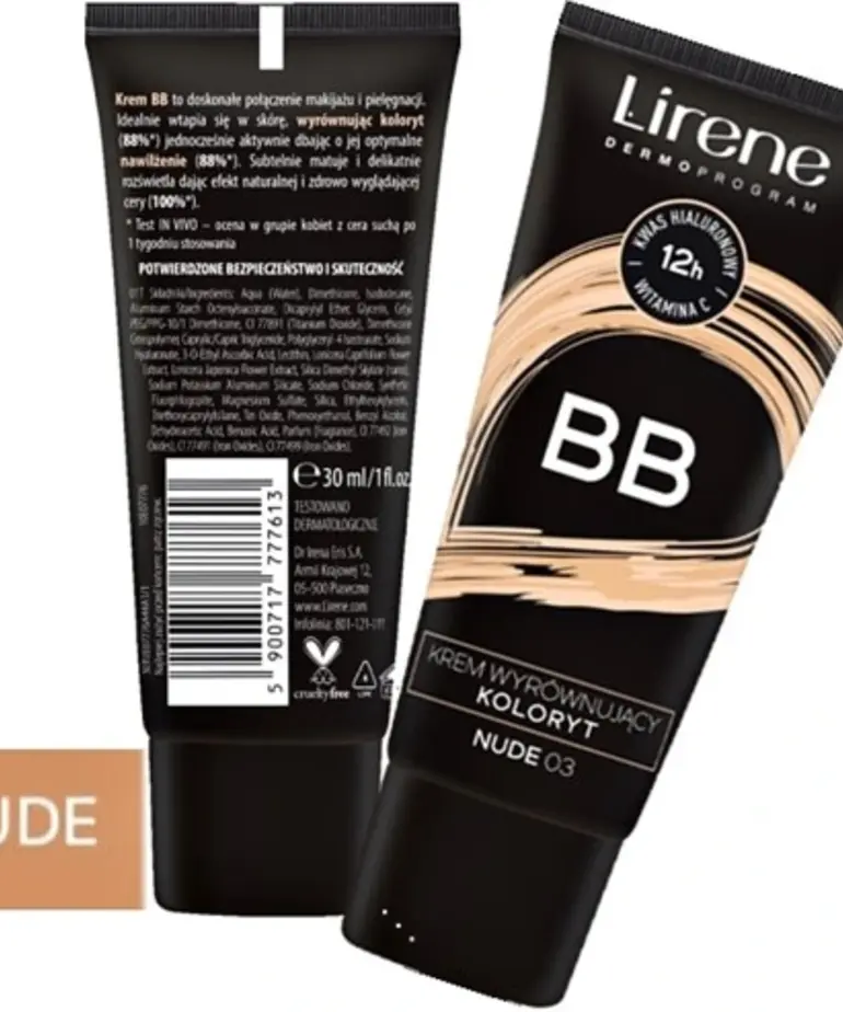LIRENE LIRENE - Krem BB 03 Nude 30 ml