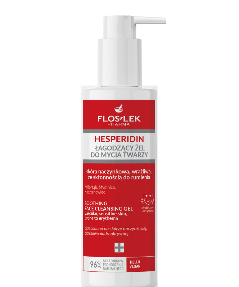 FLOSLEK HESPERIDIN Łagodzący Zel Do Mycia Twarzy 175 ml