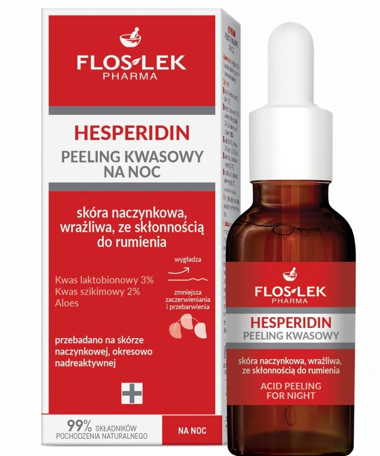 FLOSLEK HESPERIDIN Peeling Kwasowy Na Noc 30 ml