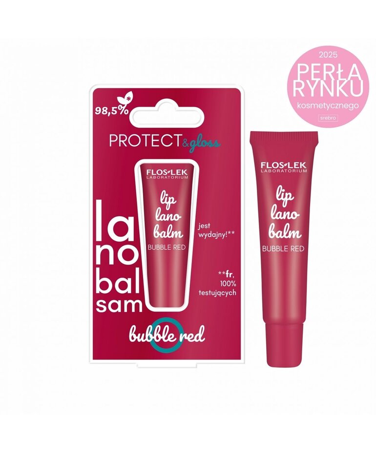 FLOSLEK Lip Care Lanobalsam Do Ust Bubble Red 12 g