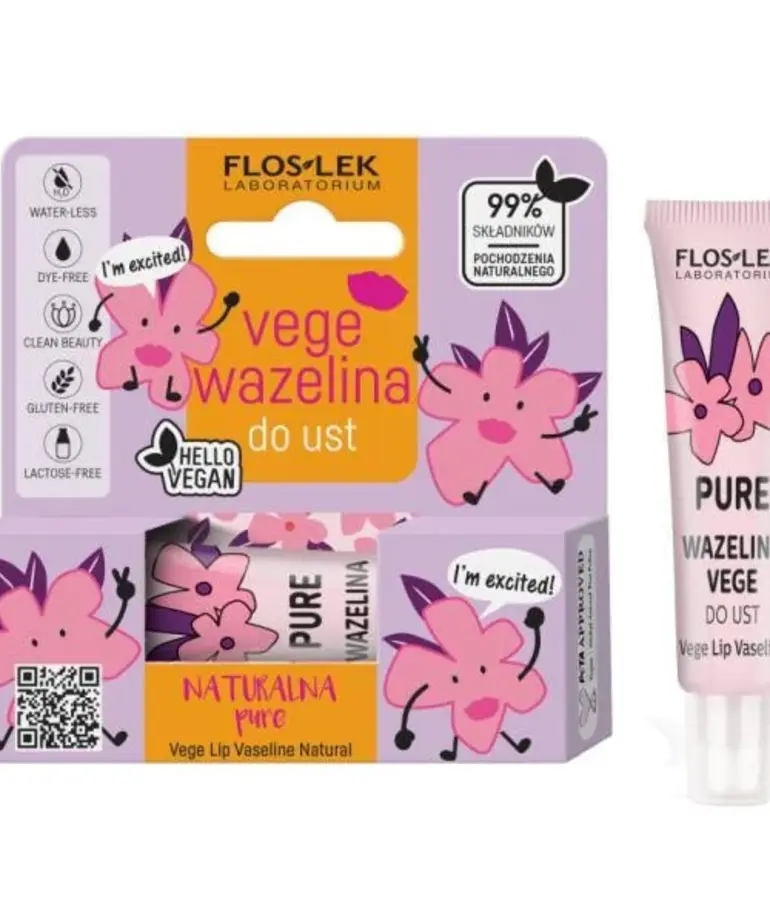 FLOSLEK VEGE LIP CARE Wazelina Do Ust PURE 10gr