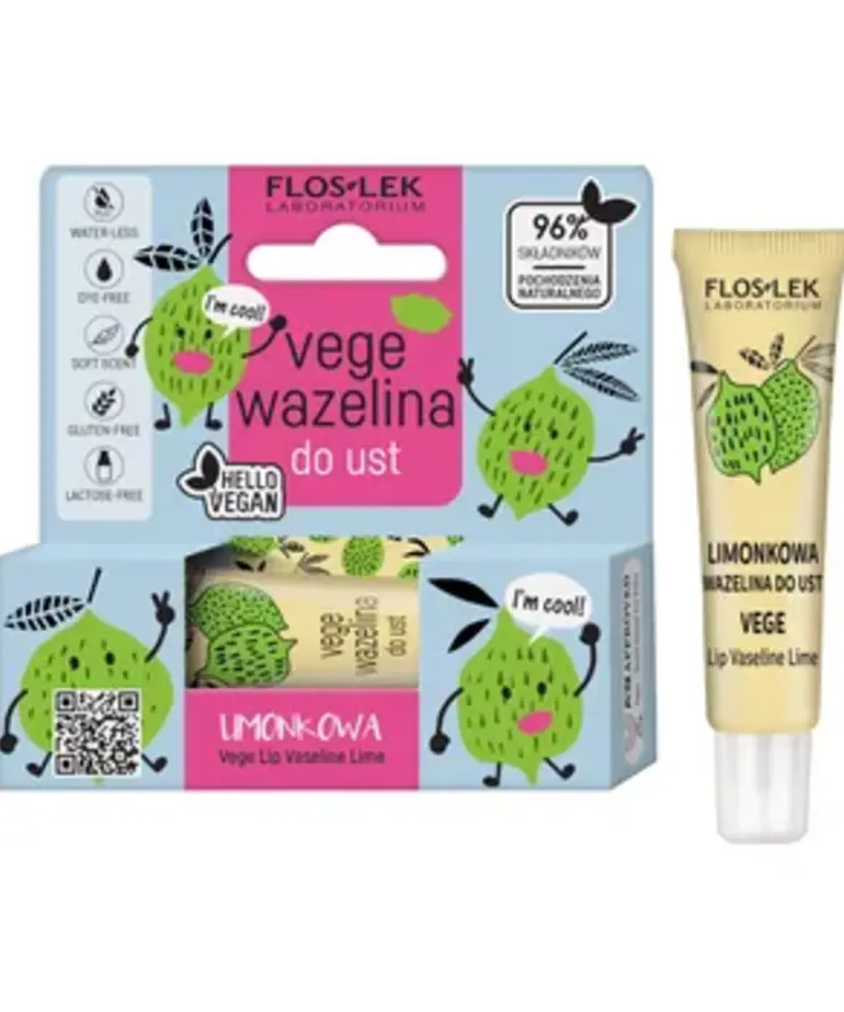 FLOSLEK VEGE LIP CARE Wazelina Do Ust Limonkowa 10g