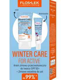 FLOSLEK ZESTAW PIELĘGNACYJNY WINTER CARE -Ochrona I Pielęgnacja Dla Aktywnych , Krem Ochronny + Stick 20gr +Pomadka Ochronna SPF 20
