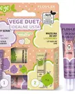 FLOSLEK VEGE DUET IDEALNE USTA Cukrowy Scrub Do Ust Jagodowy Zawrót Głowy 14 g + Wazelina Do Ust Limonkowa 10 g