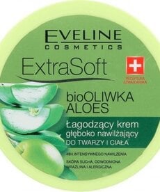 EVELINE Eveline Extra Soft Body Crem łagodzący krem głęboko nawilżający do twarzy i ciała bio oliwka i aloes 175ml