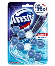 DOMESTOS Domestos Power 5 Ocean Kostka do czyszczenia toalety, 2 x 55 g