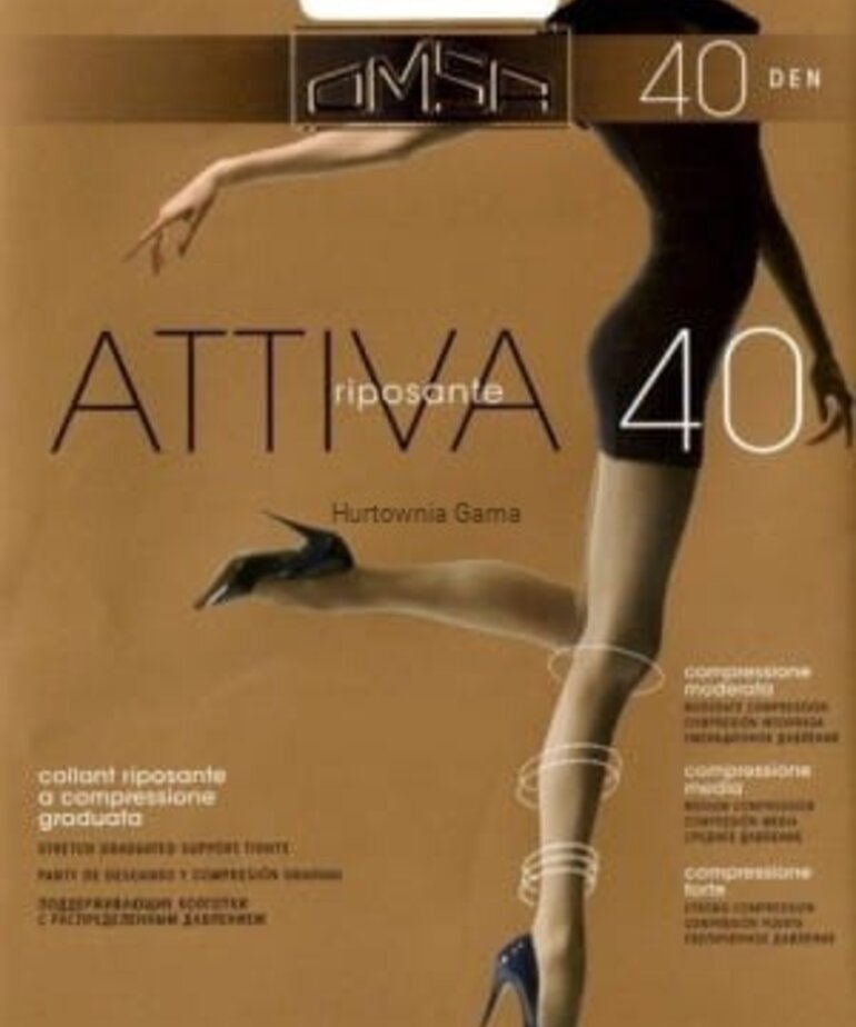 omsa OMSA- Tights Attiva 40, NERO 5-XL