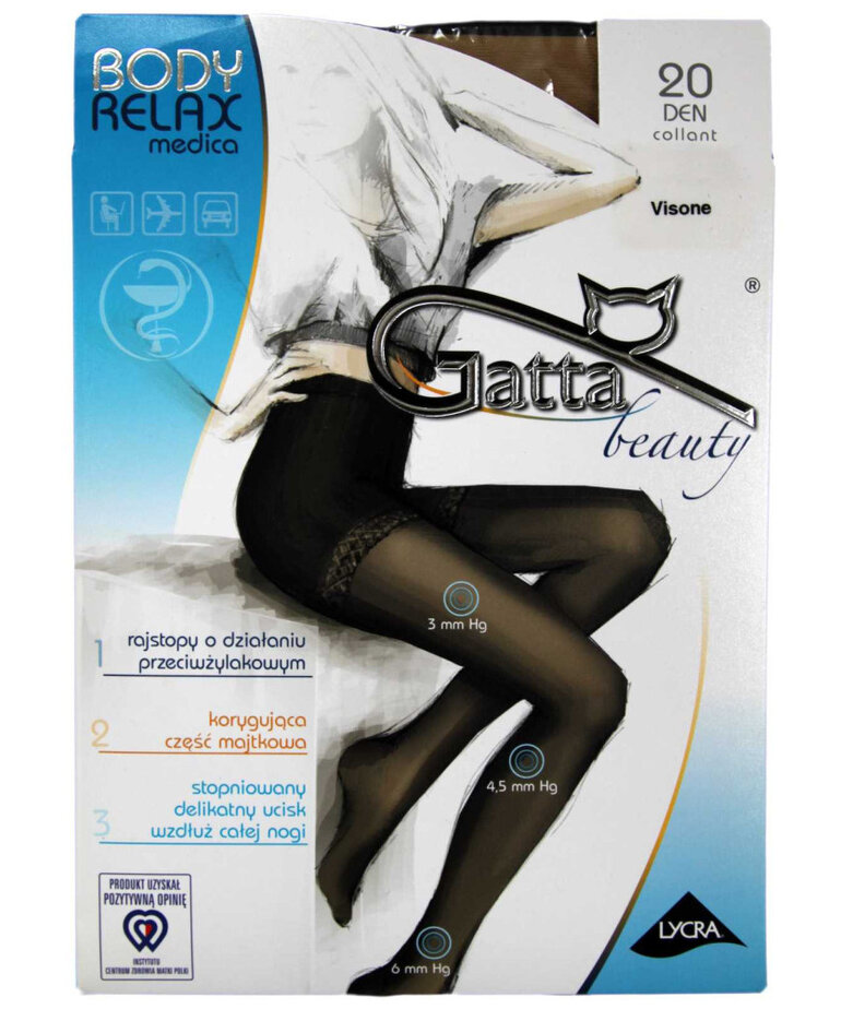 GATTA GATTA - Rajstopy Body Relax 20, NERO 5-L