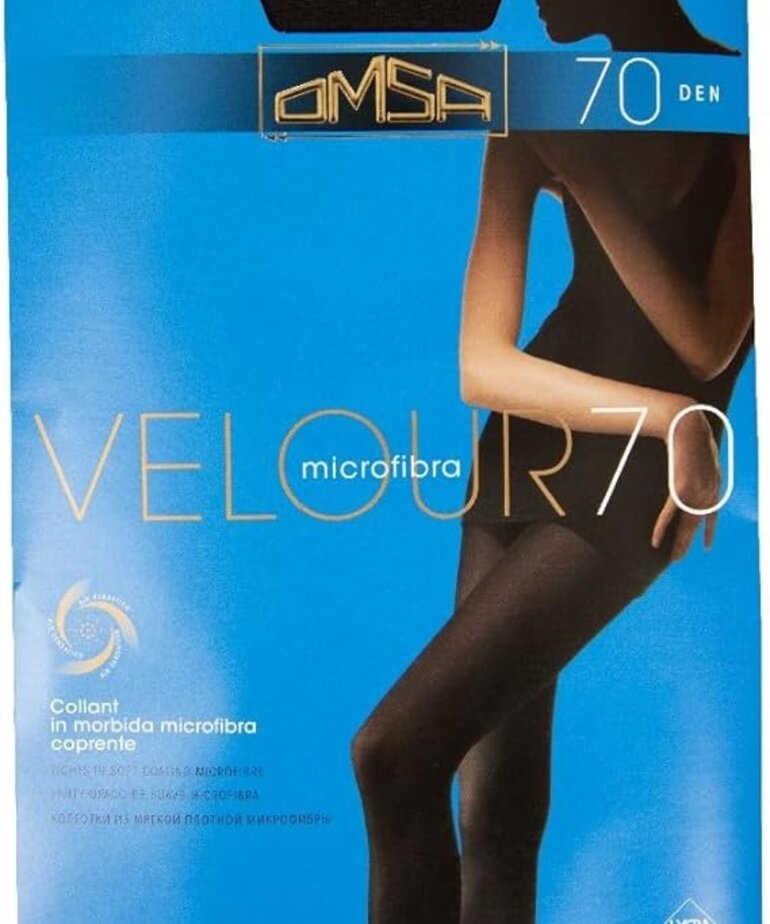 omsa OMSA - Rajstopy Velour 70, NERO 2-S