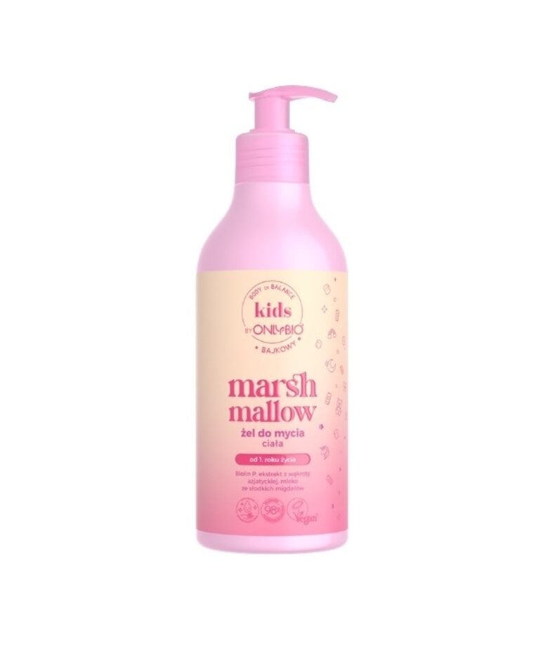 ONLYBIO Body in Balance Kids by ONLYBIO Marshmallow, Bajkowy Zel do Mycia Ciała 400 ml