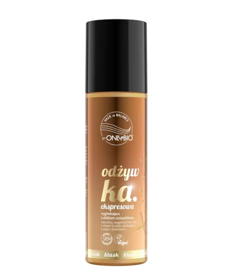 ONLYBIO Hair in Balance by ONLYBIO Odżywka Ekspresowa Wygładzająca z Efektem Rozświetlenia 200ml