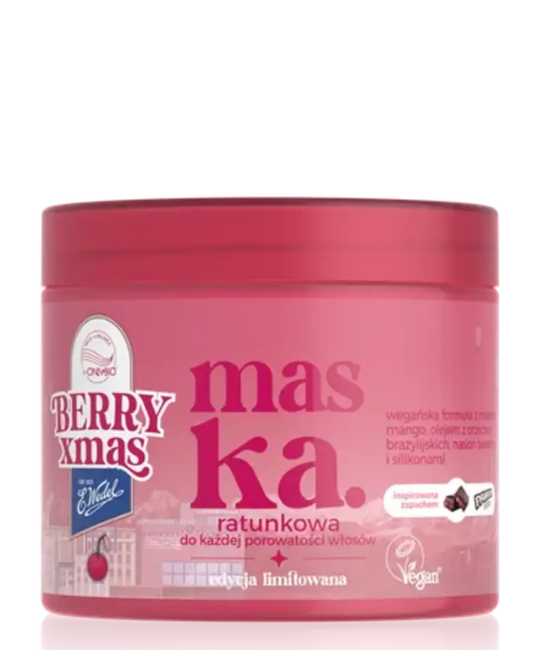 ONLYBIO OnlyBio x E. Wedel Hair in Balance Maska Ratunkowa do Każdej Porowatości Włosów Inspirowana Zapachem Pawełek Wiśniowy, 200 ml