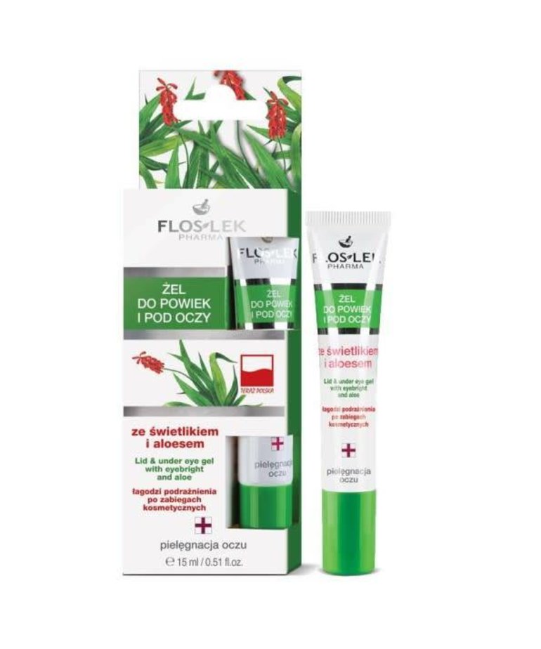 FLOSLEK FLOSLEK Żel Do Powiek I Pod Oczy Ze Świetlikiem I Aloesem 15ml