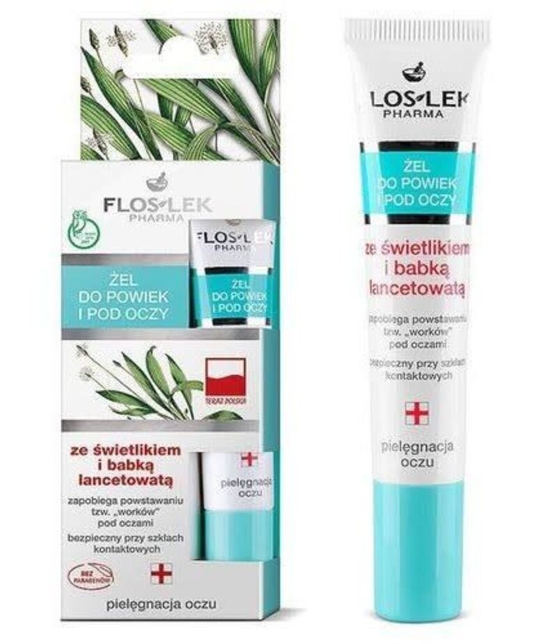 FLOSLEK FLOSLEK Żel Do Powiek I Pod Oczy Świetlik Babka Lancetowata 15ml