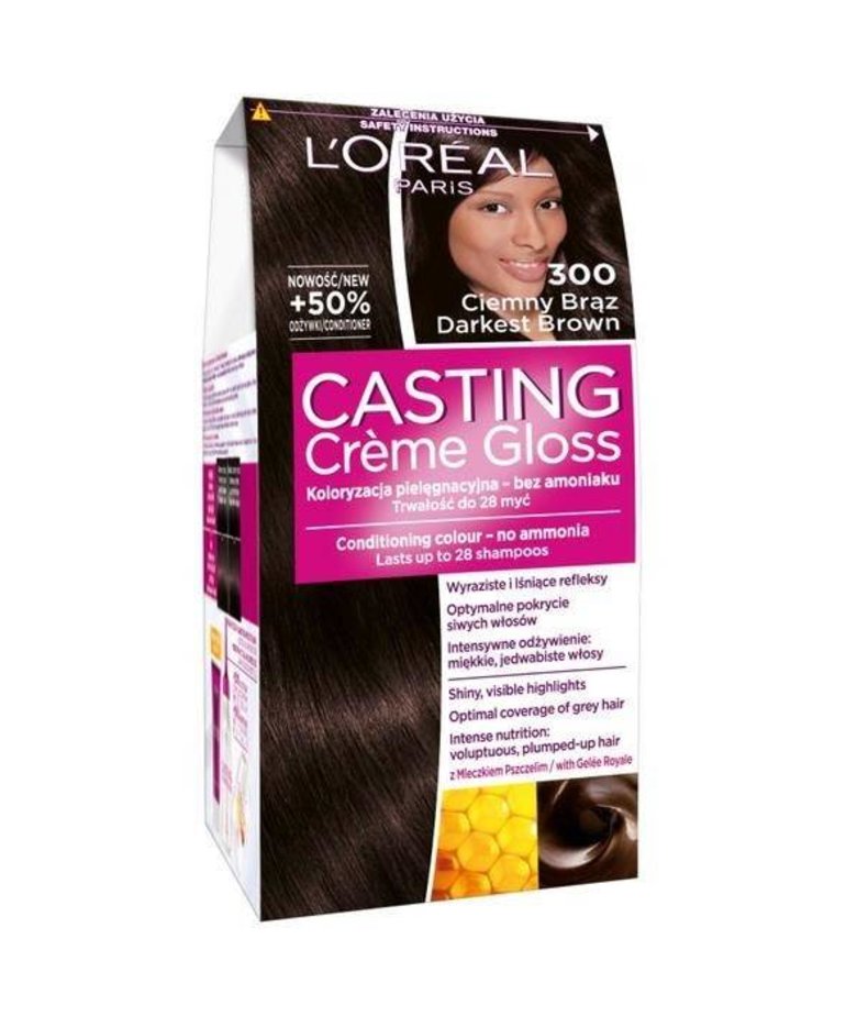 LOREAL Casting Creme Gloss Farba do Włosów 300 Ciemny Brąz