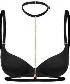 PROMEES Promees-Bra Straps, Choker Alice S/M BLACK