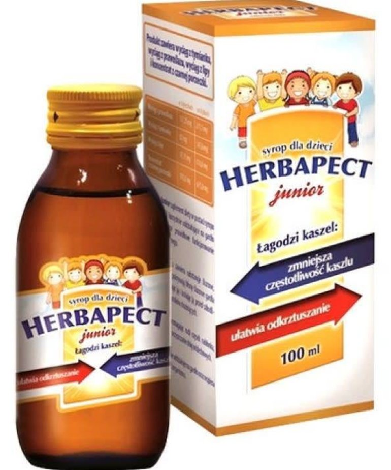 AFLOFARM Herbapect Junior Cough Syrup Raspberry Flavor 120ml