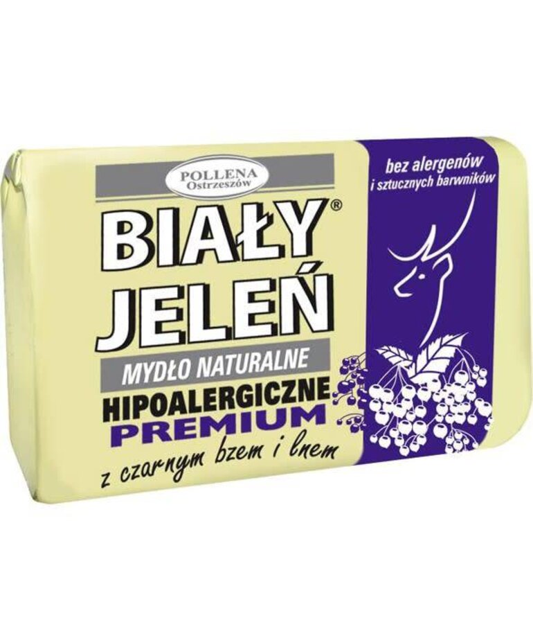 POLLENA Biały Jeleń Soap with Elderberry and Linen 100g