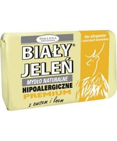 POLLENA BIALY JELEN- Mydlo z Owsem i Lnem 100g