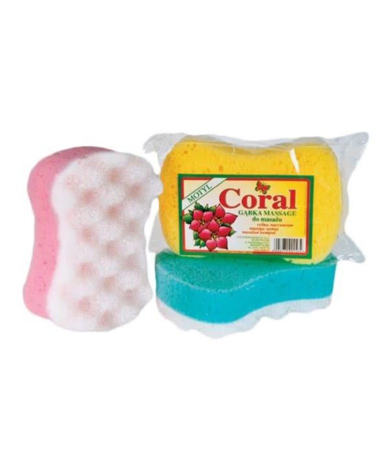 CORAL Massage Sponge Gabka Butterfly