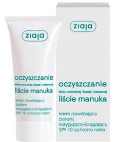 ZIAJA Oczyszczanie Liscie Manuka Krem Nawilzajacy Balans SPF 10 50ml