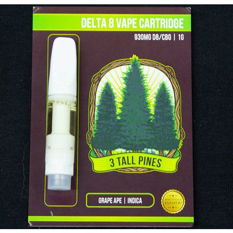 3 Tall Pines Cartridge Original 1g Delta 8 -