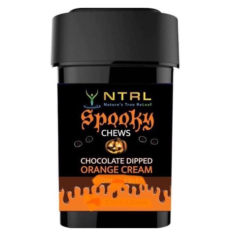 NTRL Spooky CBD Soft Chews 40mg  10pk Chocolate Dipped Orange Cream