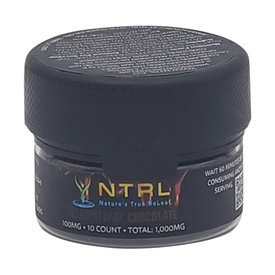 NTRL NTRL Decadent Dark Chocolate 100mg Delta 8 & Delta 9 10ct Jar